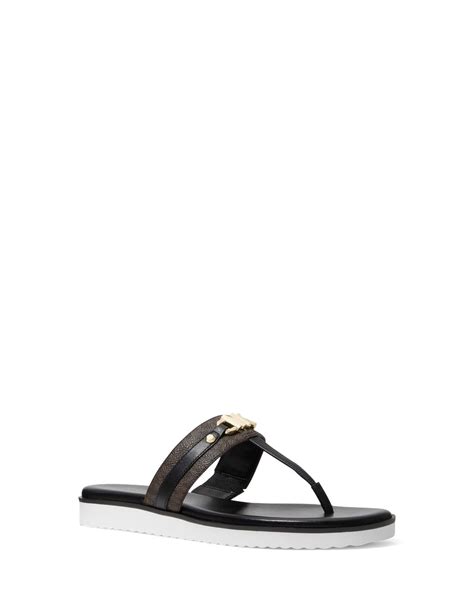 michael kors black heels sandals|michael kors farrah sandals.